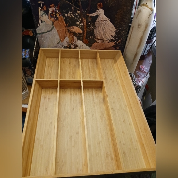 IKEA VARIERA Large Flatware Cutlery Tray Kitchen Drawer Organizer Bamboo ๐ฑ - Picture 1 of 7